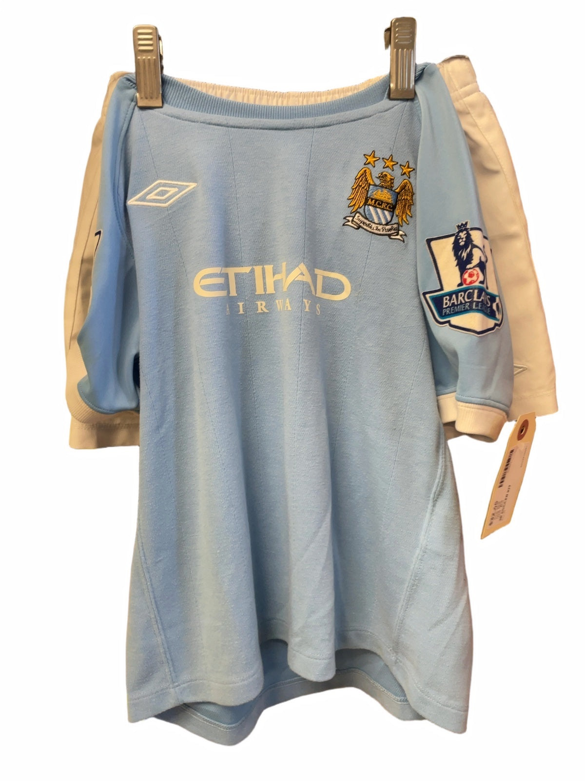 Umbro Manchester City De Jong #34 Soccer Kit Size 4-5 Yrs