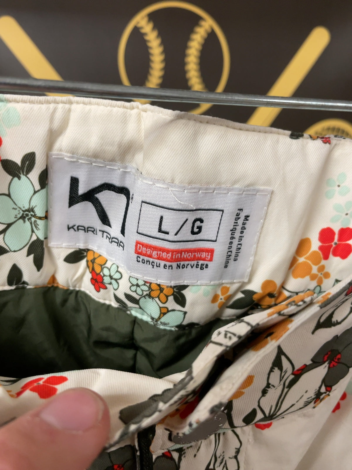 Kari Traa Floral Snow Pants Size L
