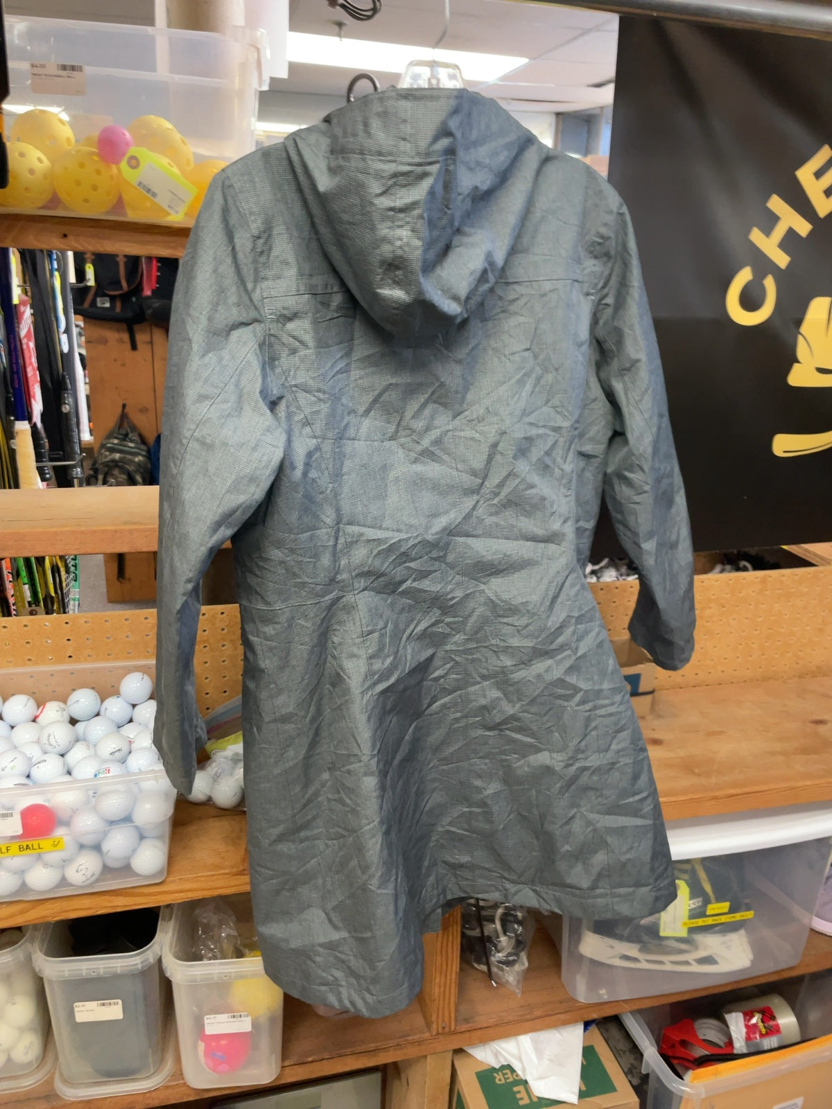 Eddie Bauer Rain Jacket Size M Grey