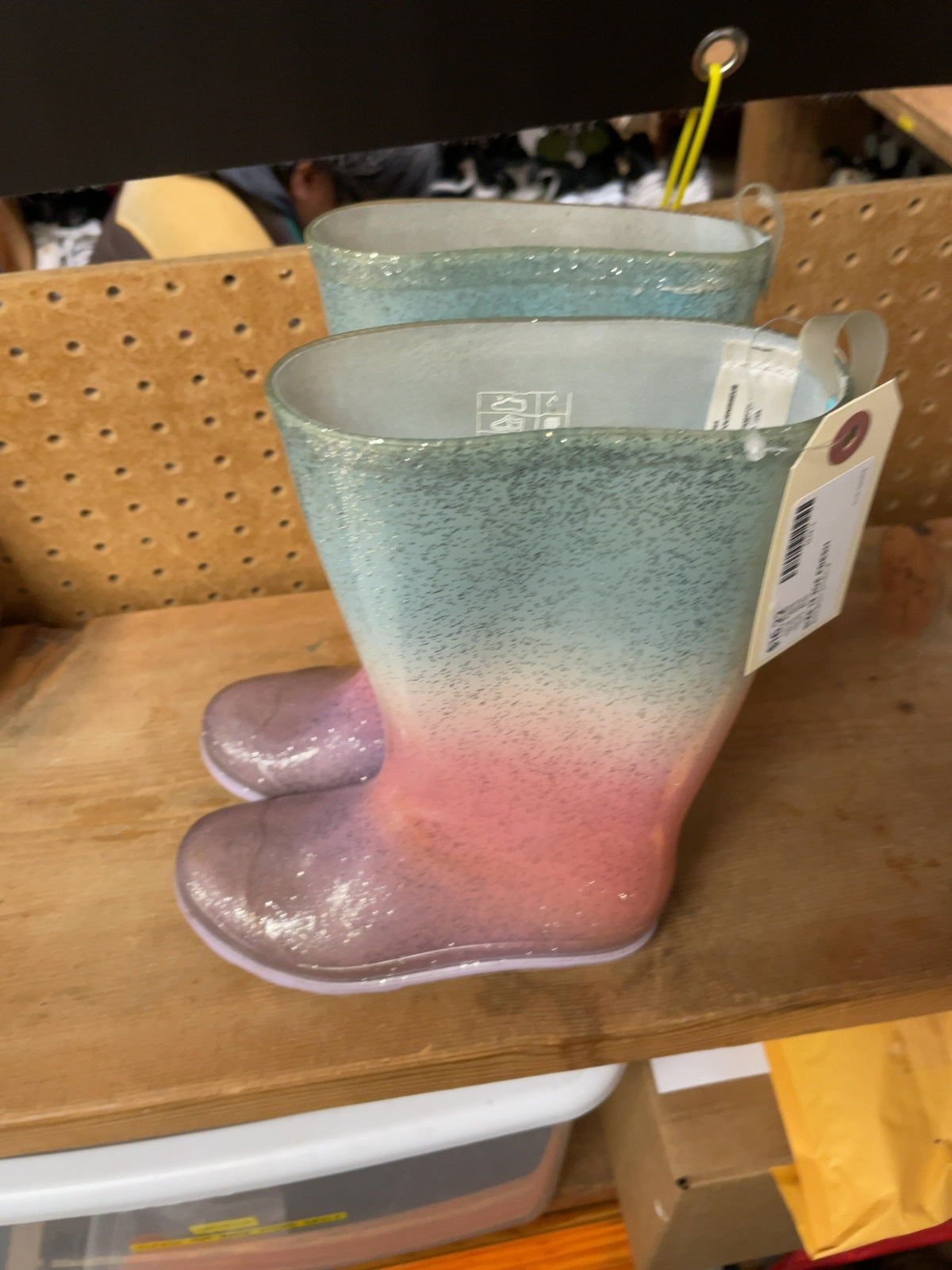 Joe Fresh Rainbow Sparkle Size 13 Rain Boots