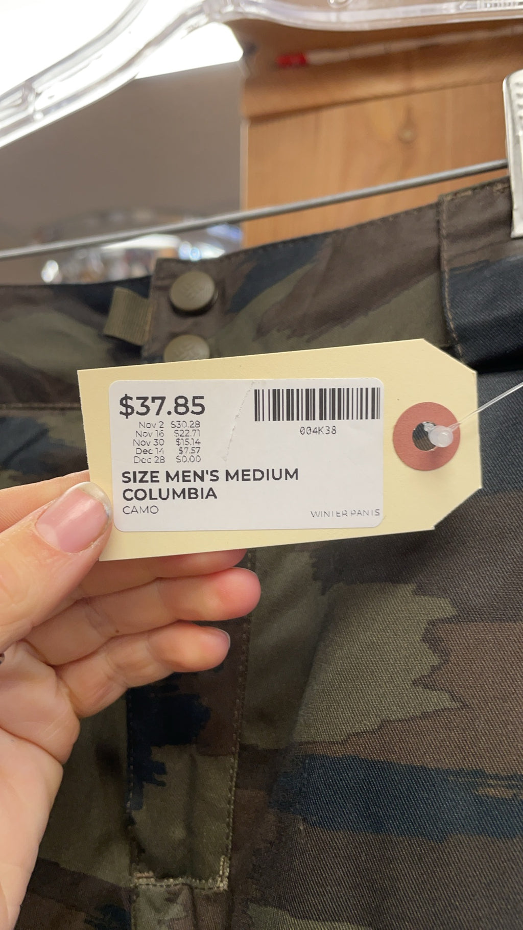Columbia Omni-Heat Camo Ski Snowboard Pants Size M Regular