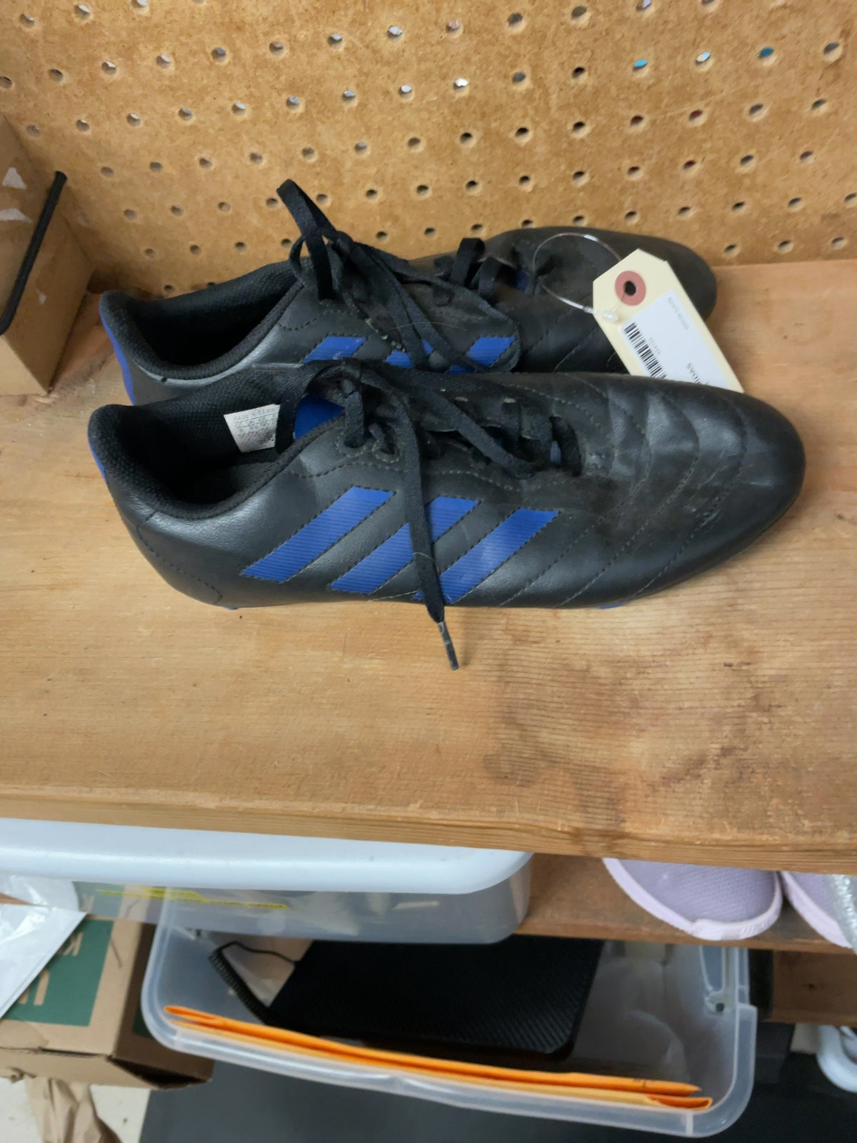 Adidas Soccer Cleats Size 6 US Black/Blue