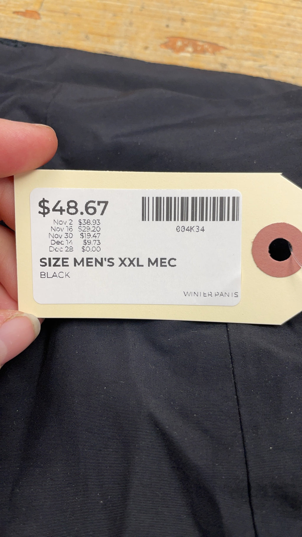 MEC Winter Pants Size XXL