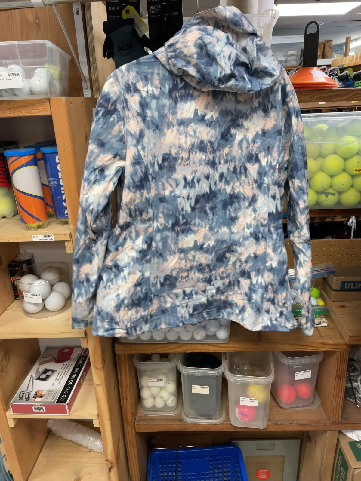 Eddie Bauer Rain Jacket Women's XL Blue/White/Pink