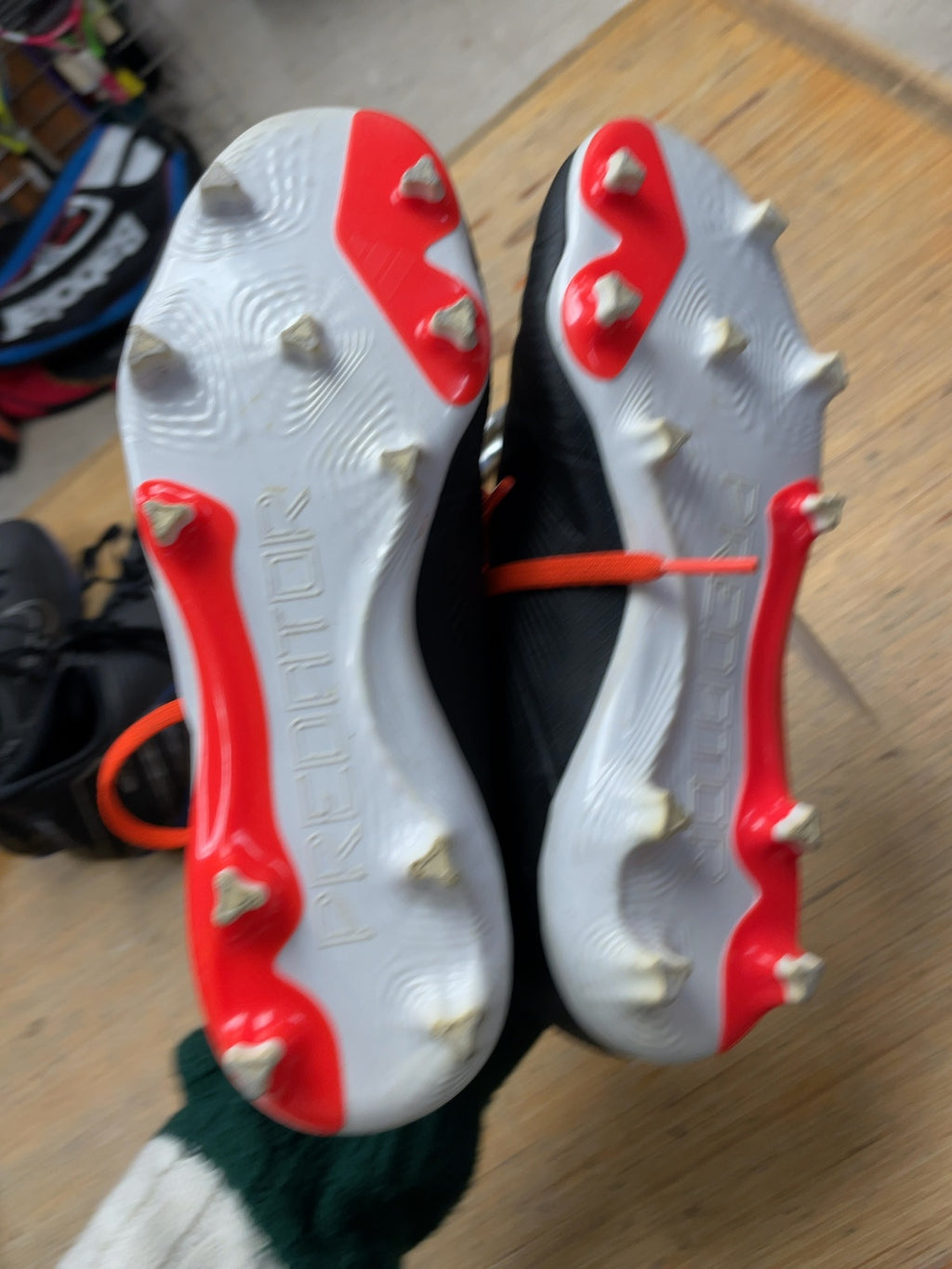 adidas Predator Size 2.5 Soccer Cleats Black / Orange