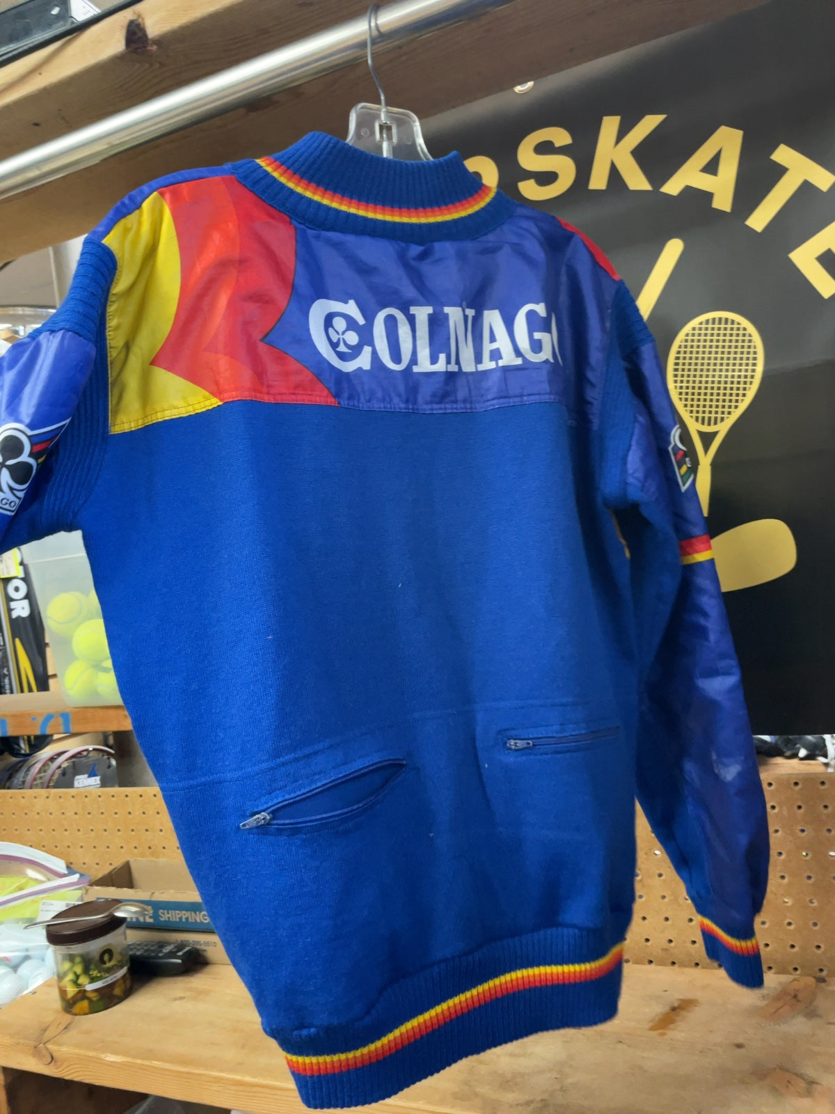 Colnago Vintage Cycling Jacket Size 4 Blue
