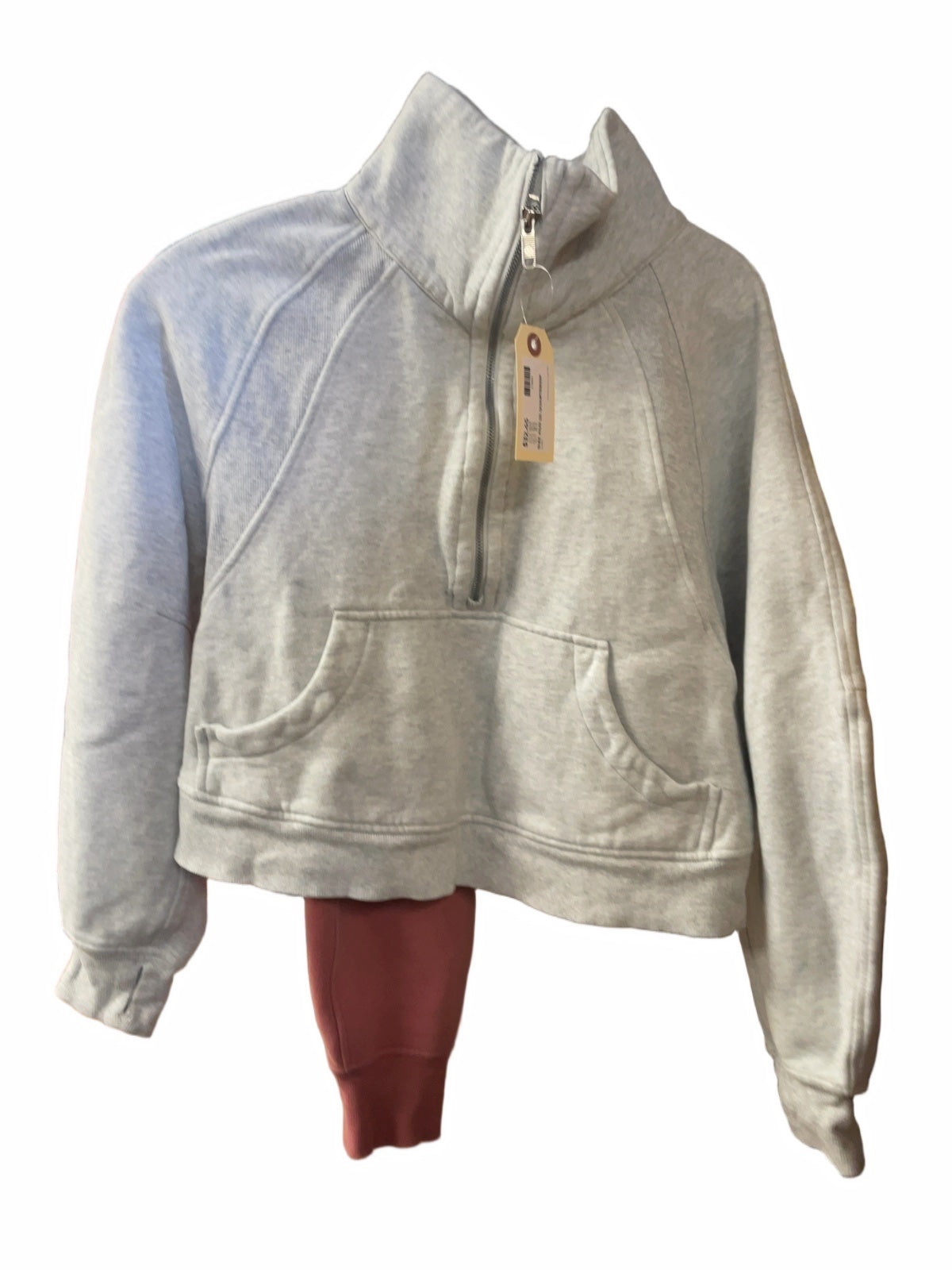 lululemon Scuba Oversized Half-Zip Funnel Neck XS/S Heathered Core Ultra Light Grey