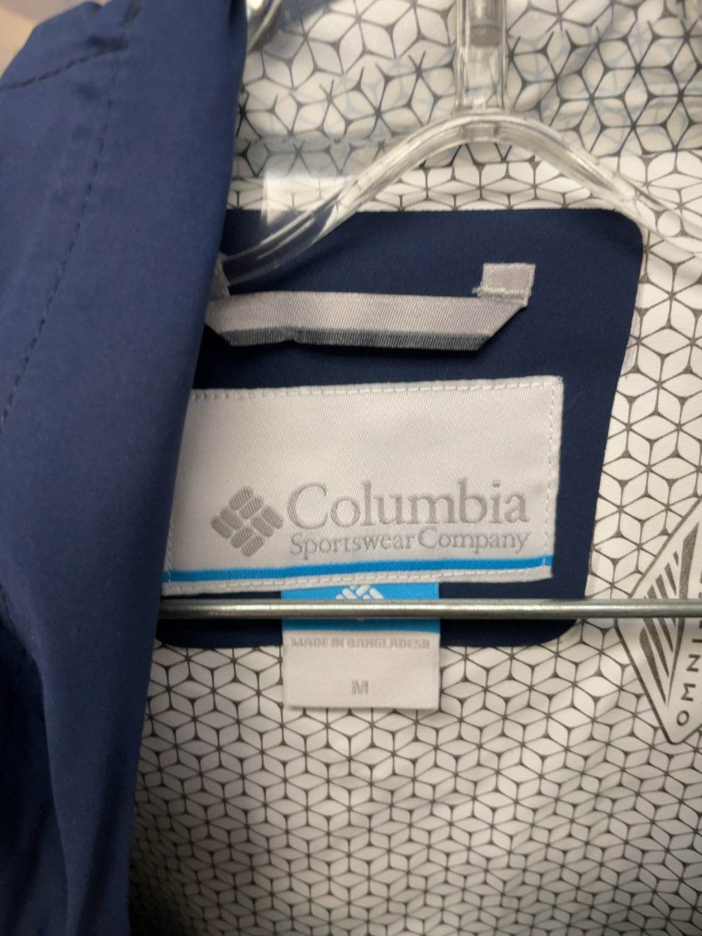 Columbia Omni-Tech Rain Jacket Size M Blue