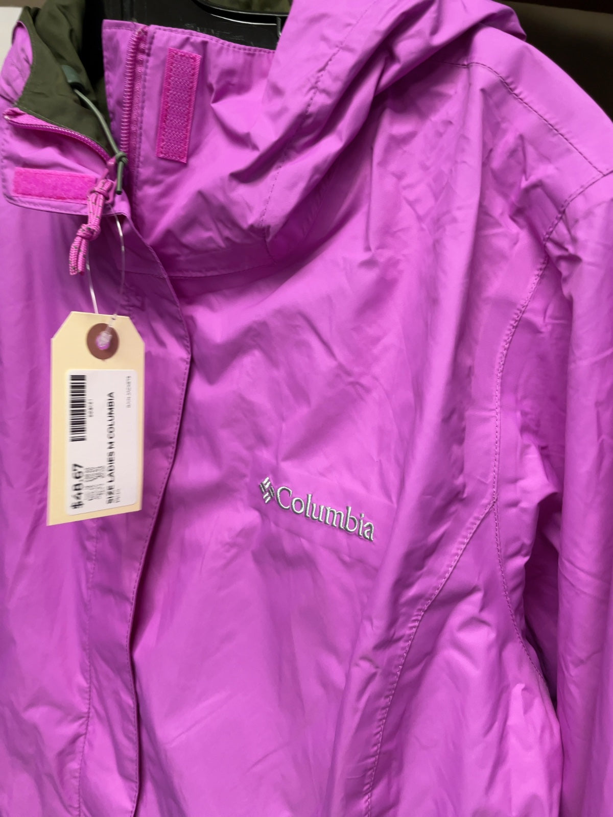 Columbia Women's Rain Jacket Size M Pink