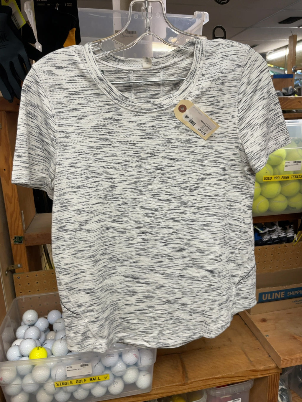 Lululemon Swiftly Tech Short Sleeve Shirt Size 4 White/Grey