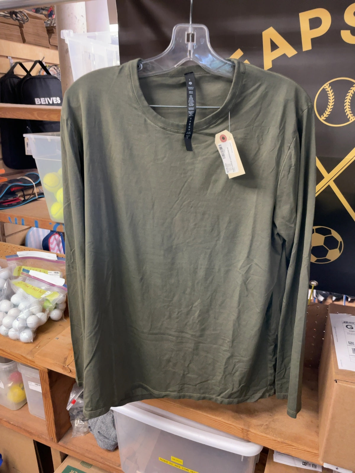 lululemon Size L Long Sleeve Shirt Green