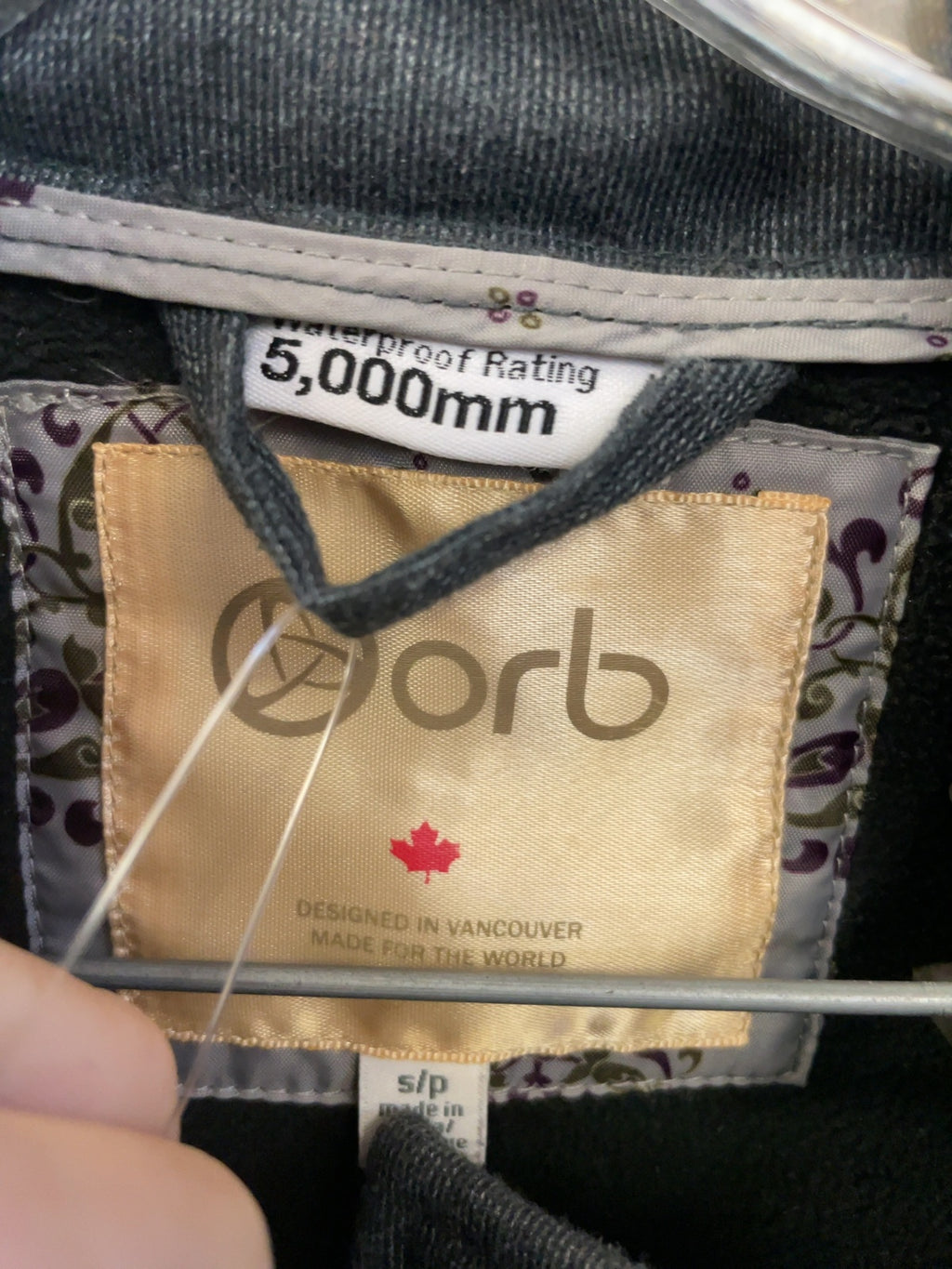 Orb Hooded Double-Breasted Rain Jacket Size S