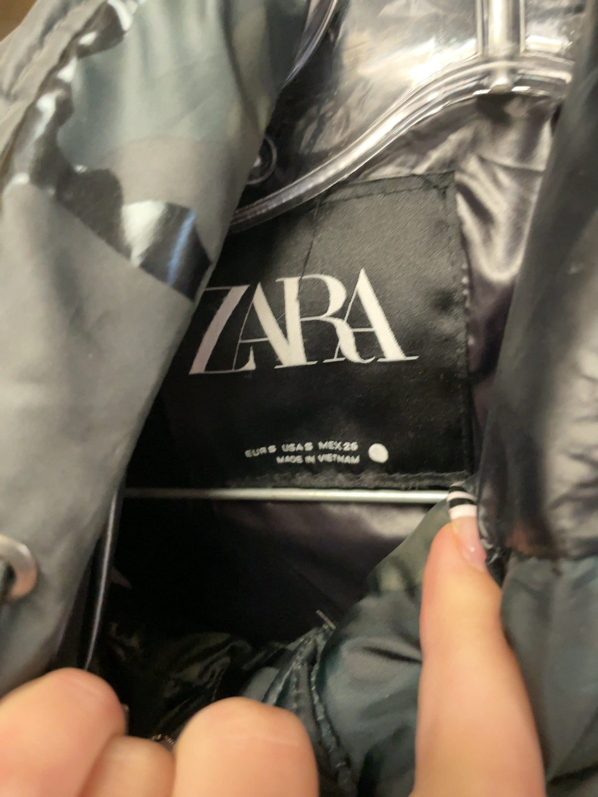 Zara Camo Puffer Jacket Size S