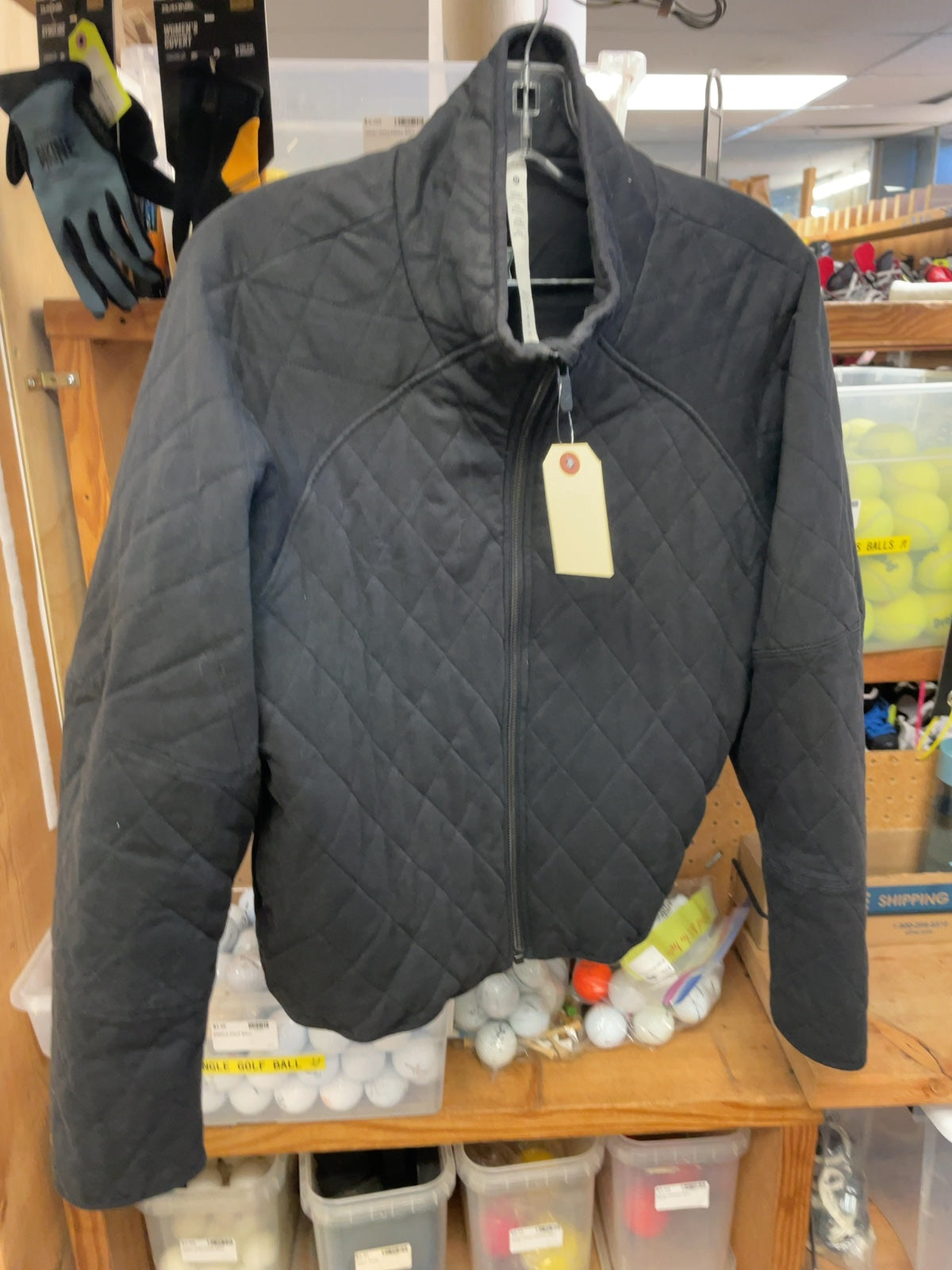 lululemon Quilted Jacket Size 12 Black