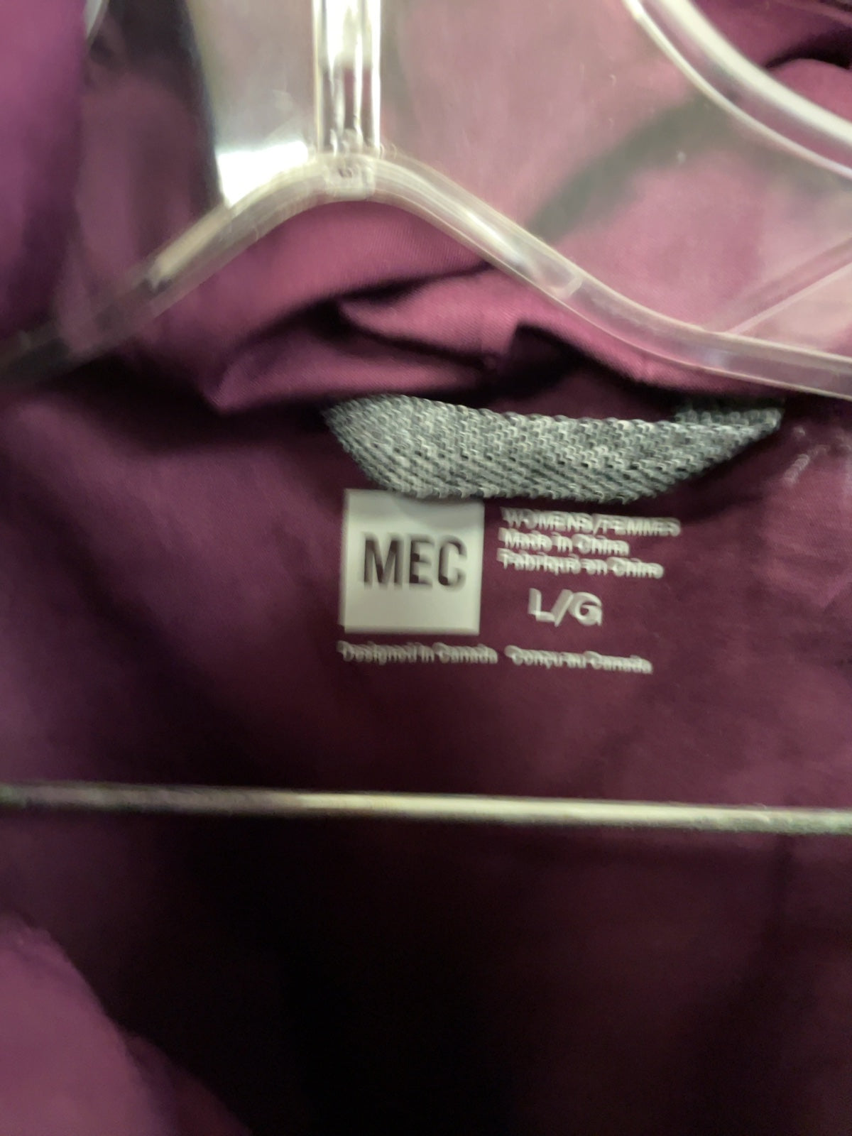 MEC Hooded Winter Jacket Women's Size L Purple