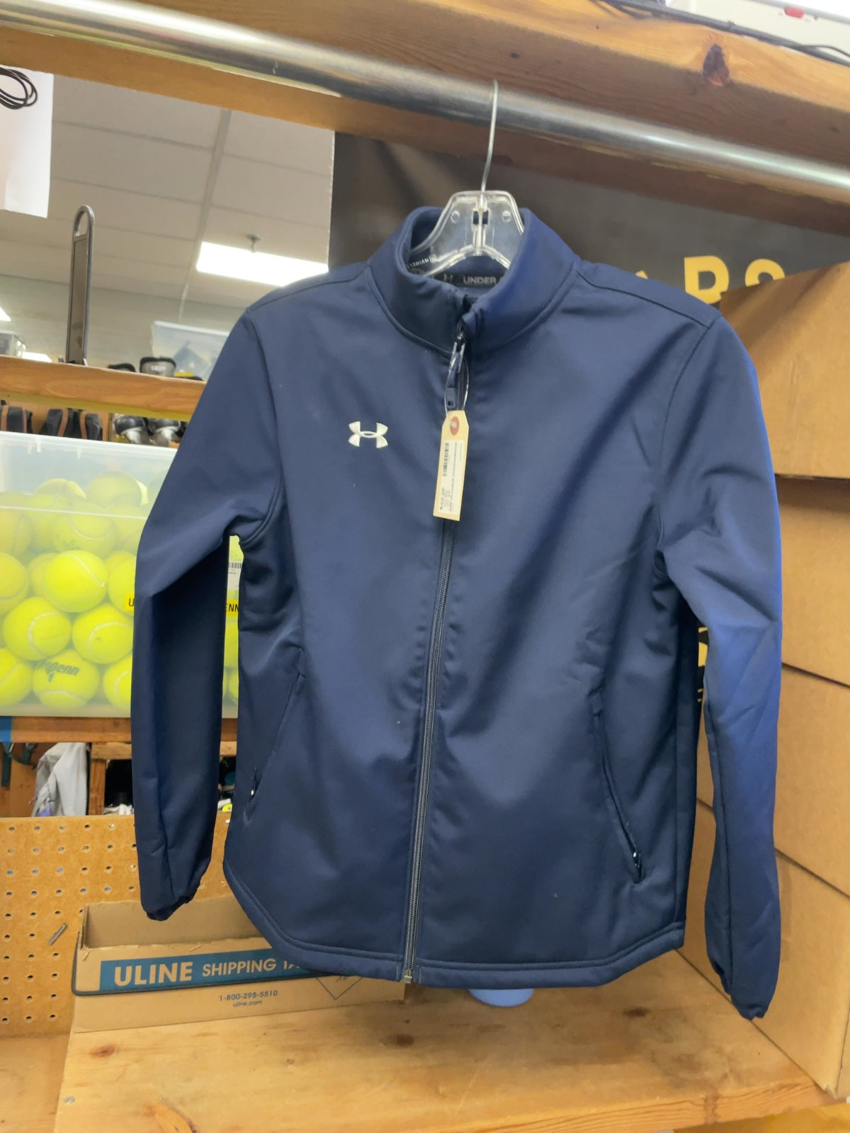 Under Armour Full Zip Jacket Shell Size Jr Large Navy