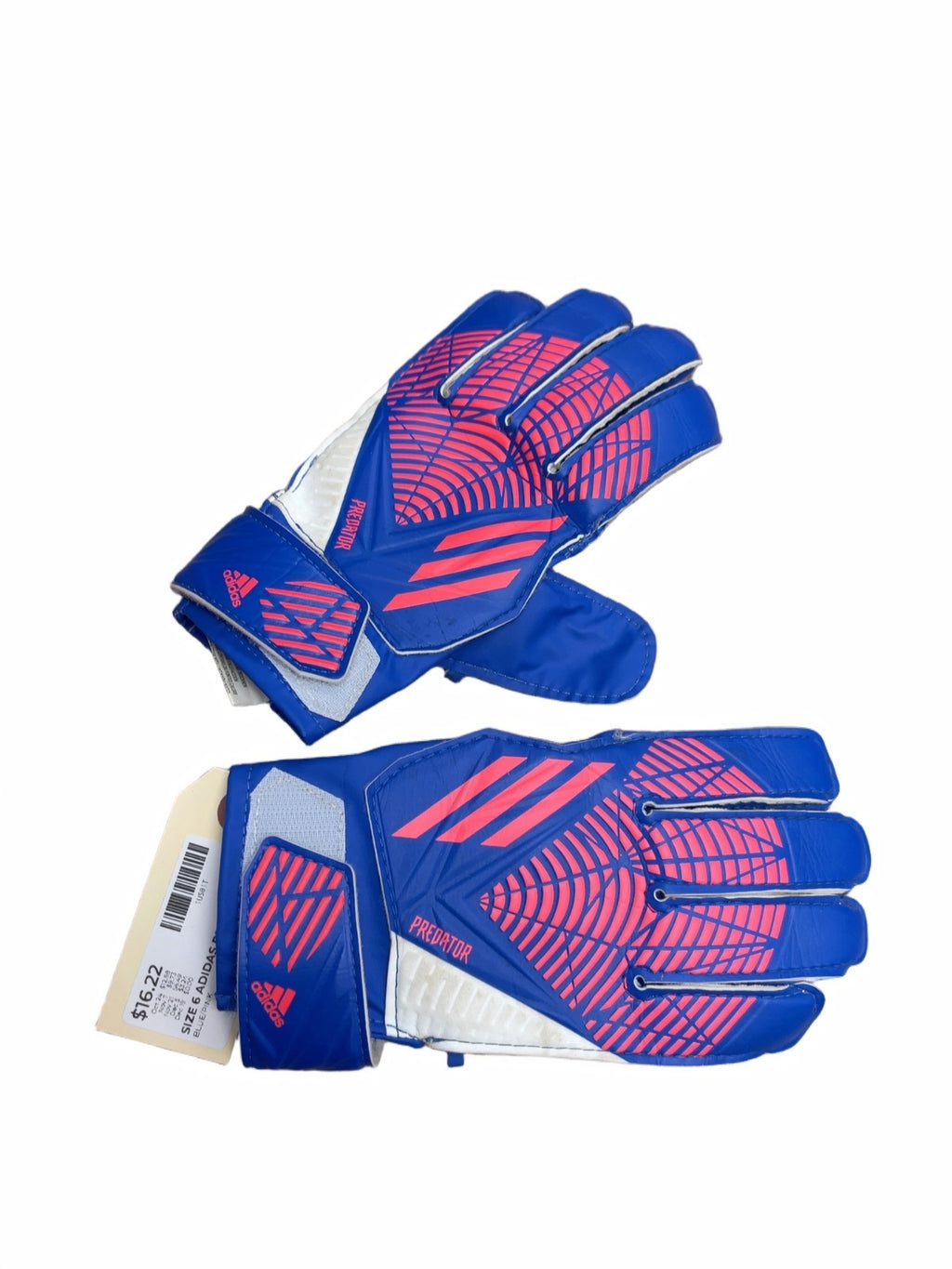 Adidas Predator Size 6 Goalkeeper Gloves Blue/Pink