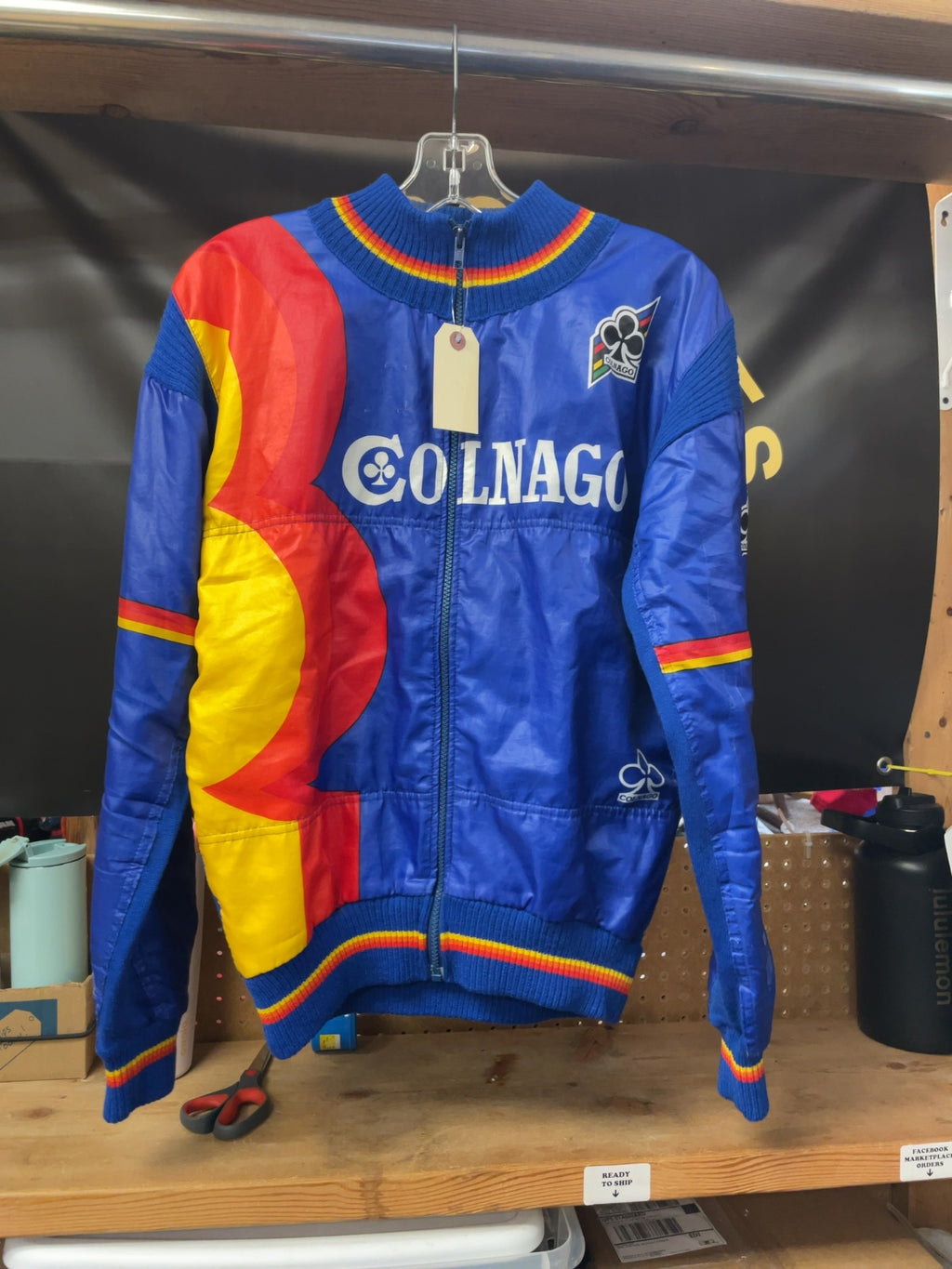 Colnago Vintage Cycling Jacket Size 4 Blue