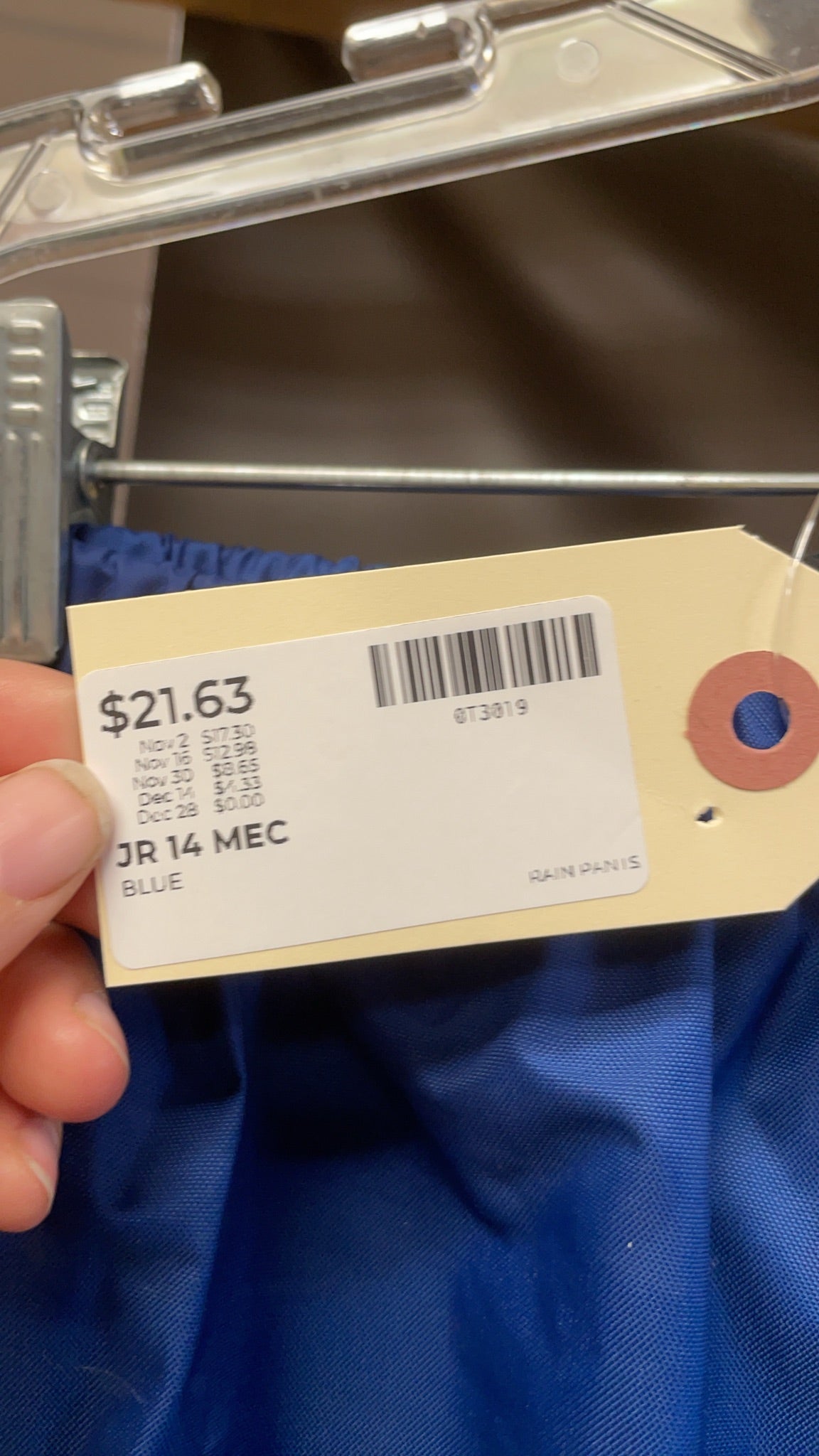 MEC Youth 14 Rain Pants Blue