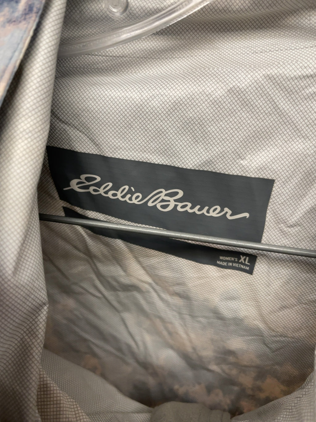 Eddie Bauer Rain Jacket Women's XL Blue/White/Pink