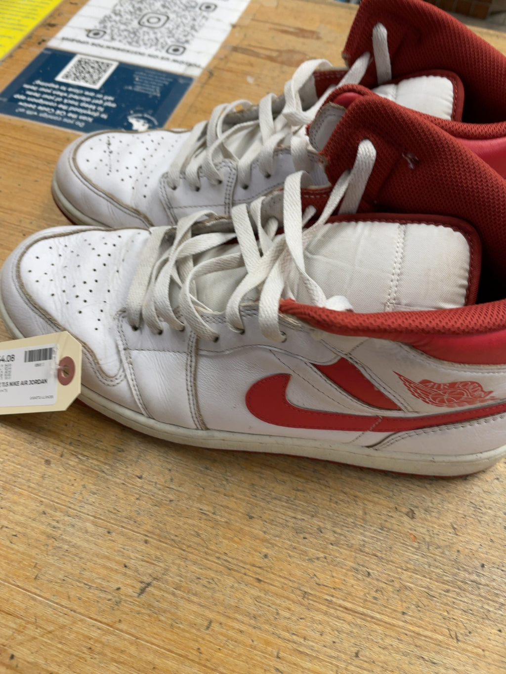 Air Jordan 1 Mid Size 11.5 US Red/White