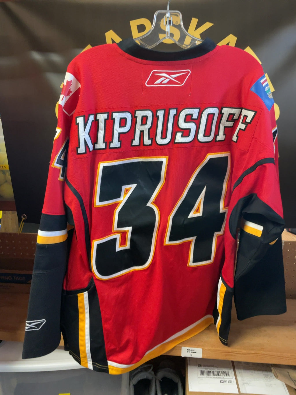 Reebok Calgary Flames Miikka Kiprusoff Size M Hockey Jersey