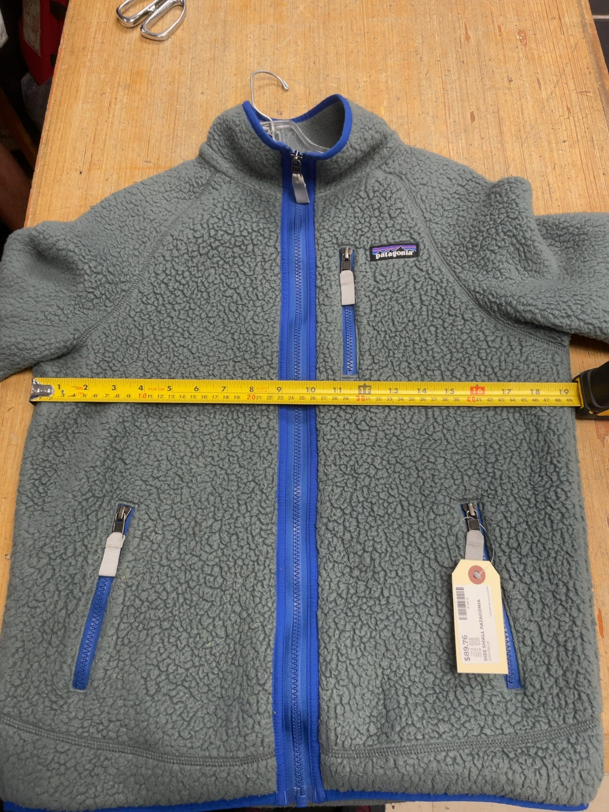 Patagonia Retro Pile Fleece Jacket Size S Grey/Blue