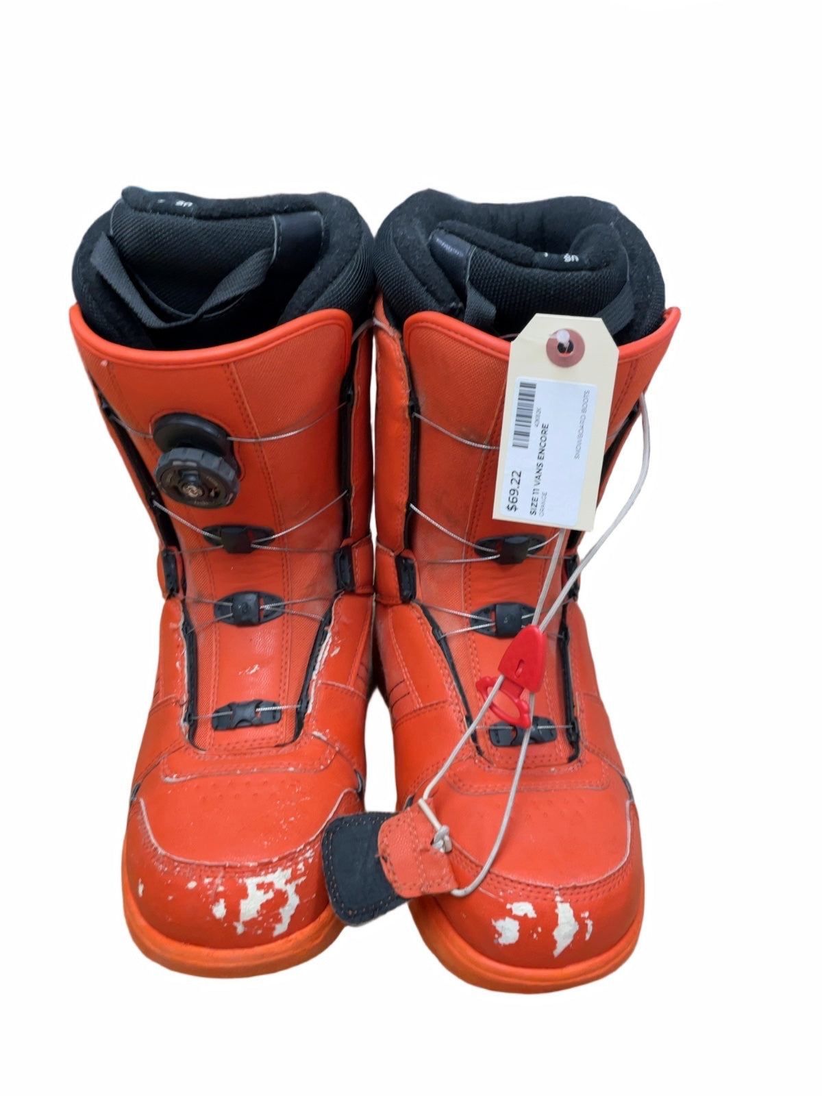 Vans Encore Size 11 US BOA Snowboard Boots Orange