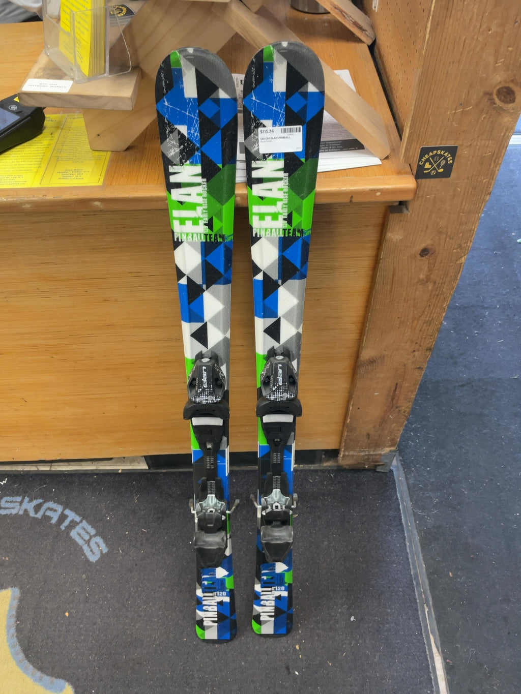 Elan Pinball Team 120cm Skis with EL 4.5 Bindings