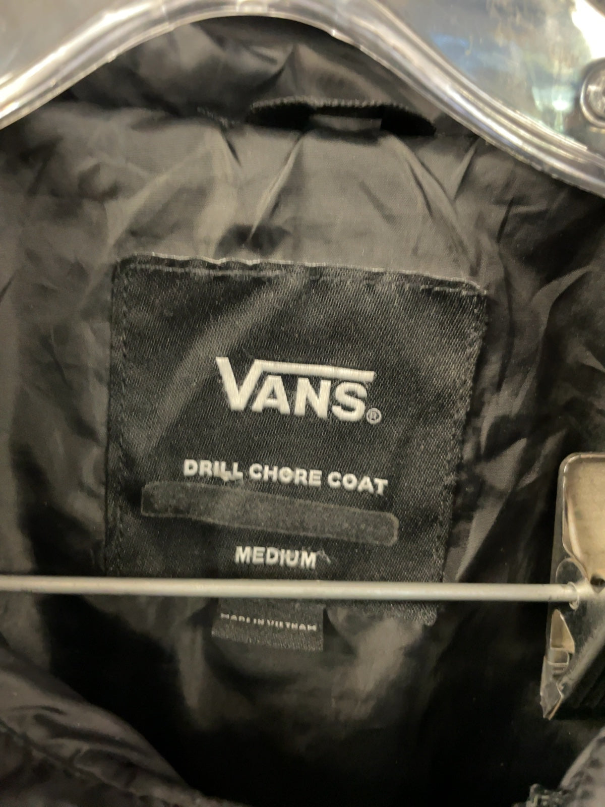 Vans Drill Chore Coat Size Medium Black Quilted Jacket