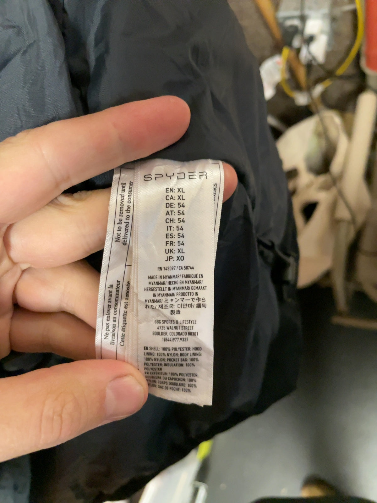 Spyder Gore-Tex Hooded Ski Jacket Size XL Black