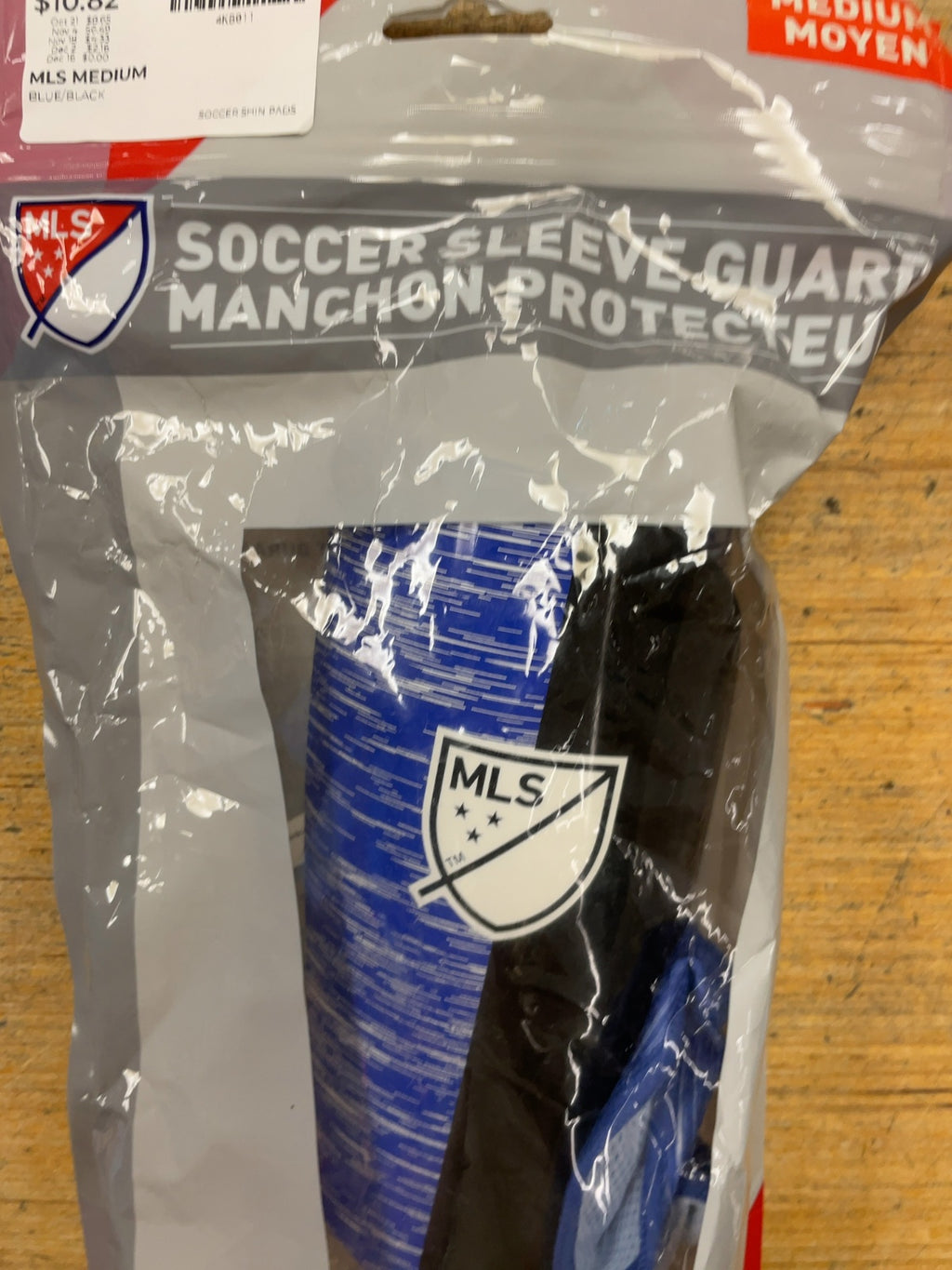 MLS Soccer Sleeve Guard Size M Blue/Black