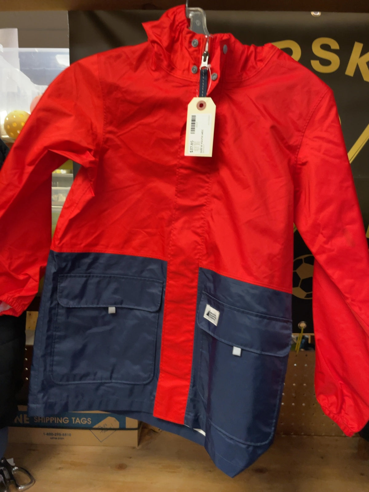 MEC Size 8 Youth Hooded Rain Jacket