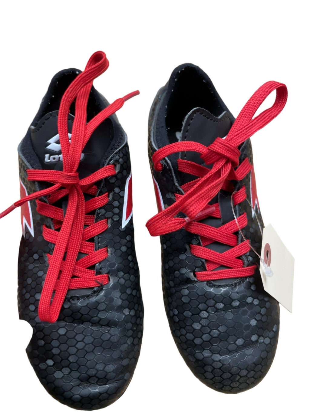 Lotto Storm Size 1 US Youth Soccer Cleats Black/Red