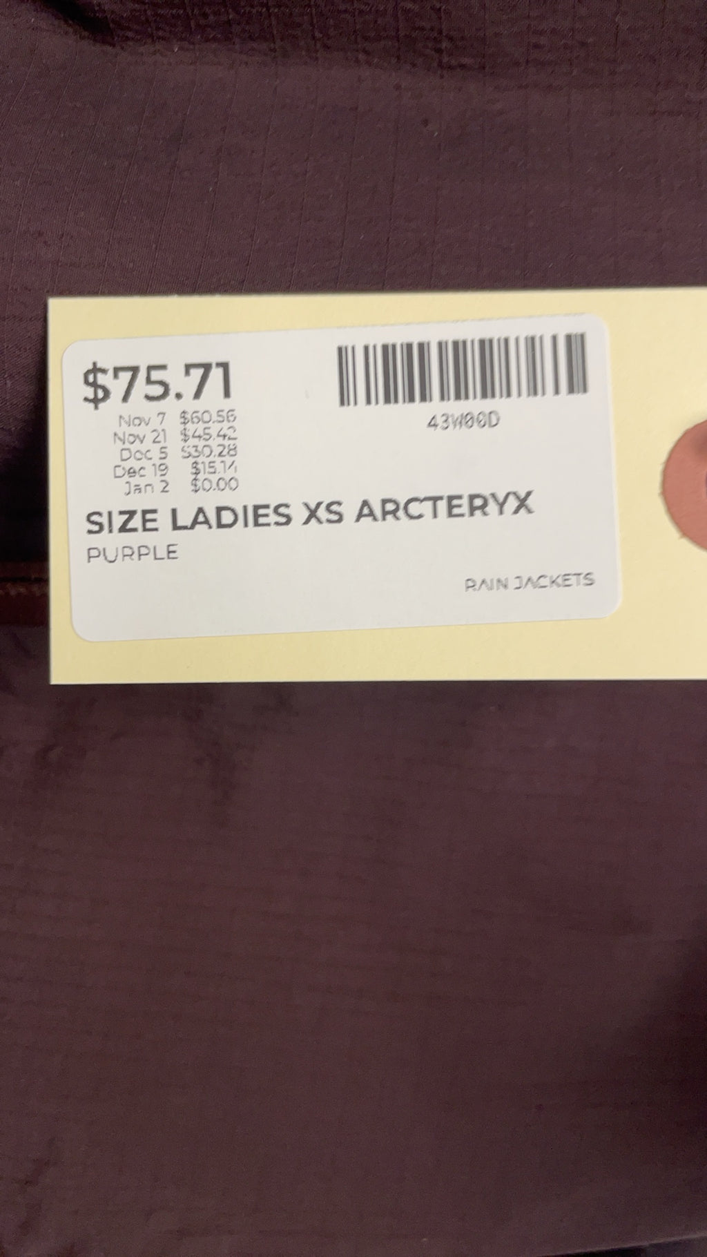 Arc'teryx Gore-Tex Hooded Rain Jacket Women's XS