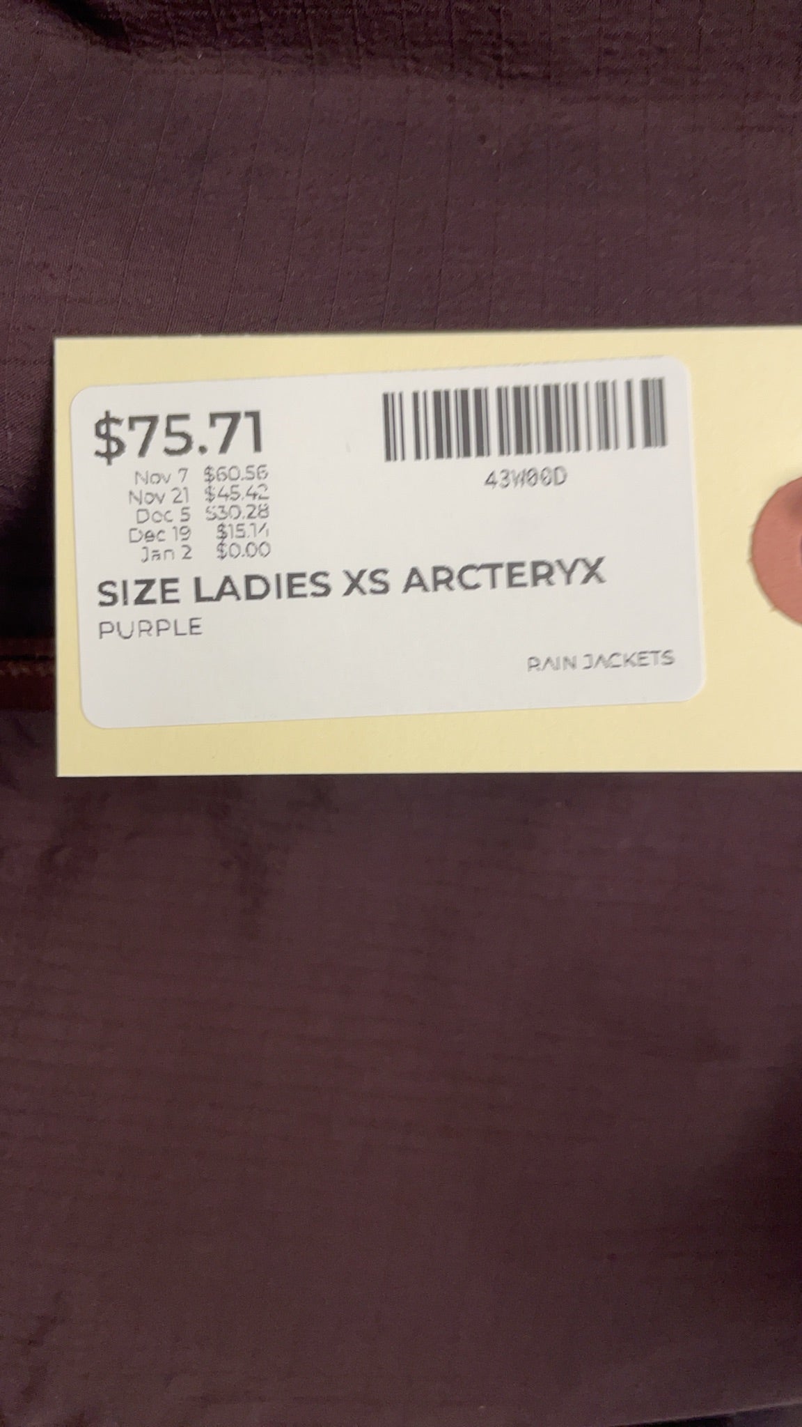 Arc'teryx Gore-Tex Hooded Rain Jacket Women's XS