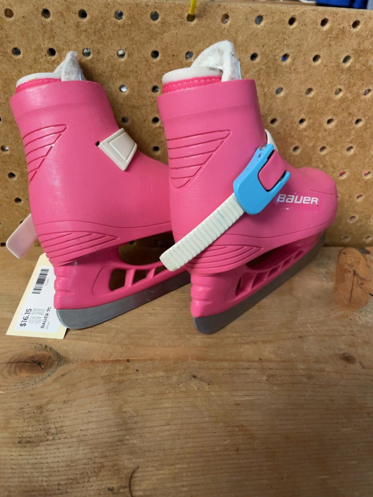 Bauer Lil Champ Size 7C Pink Ice Skates