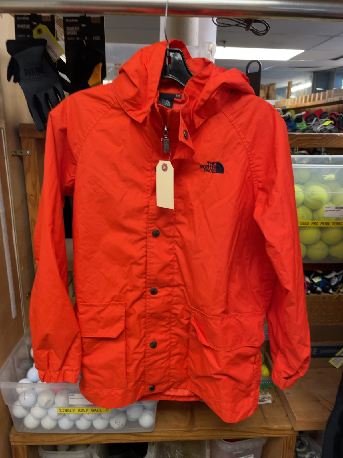 The North Face Hooded Rain Jacket 170 (Youth 12/14) Orange