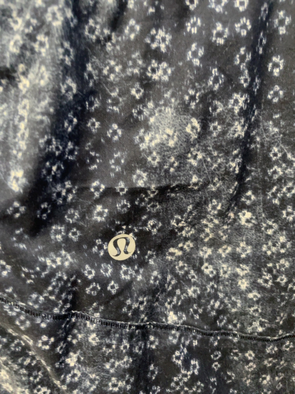 Lululemon Full Zip Jacket Size 6 Blue Floral Pattern