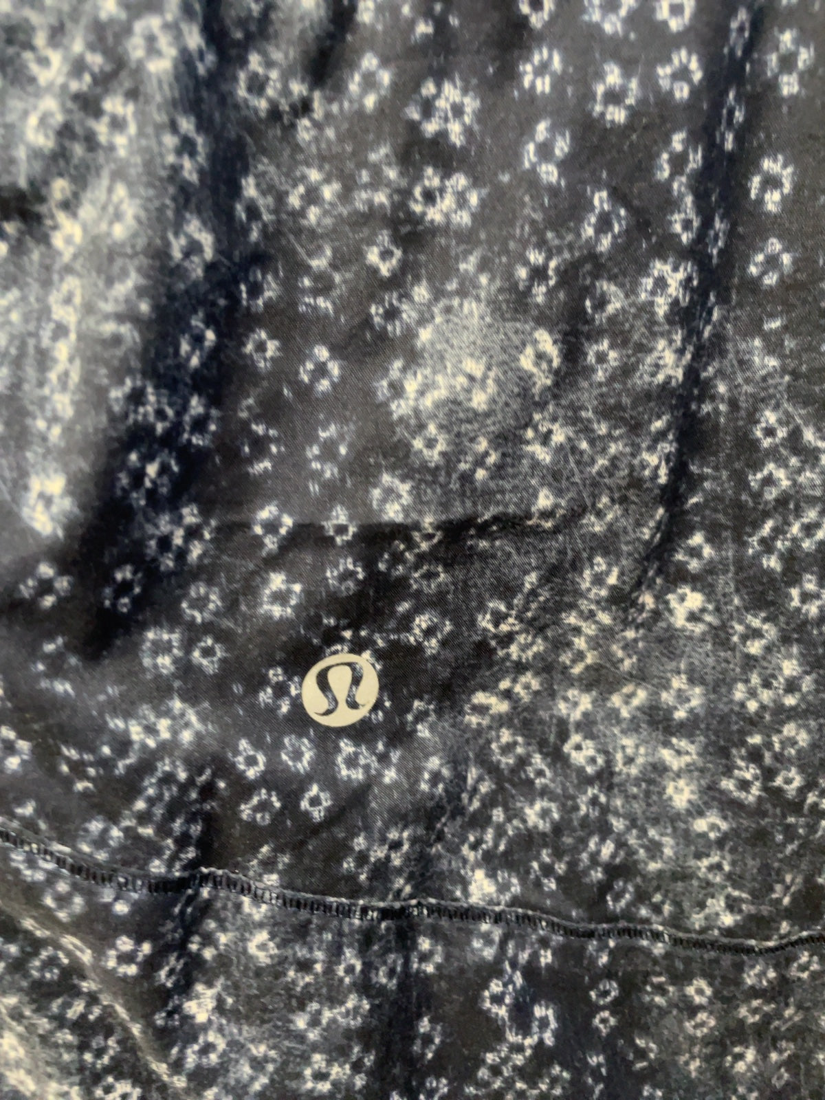Lululemon Full Zip Jacket Size 6 Blue Floral Pattern