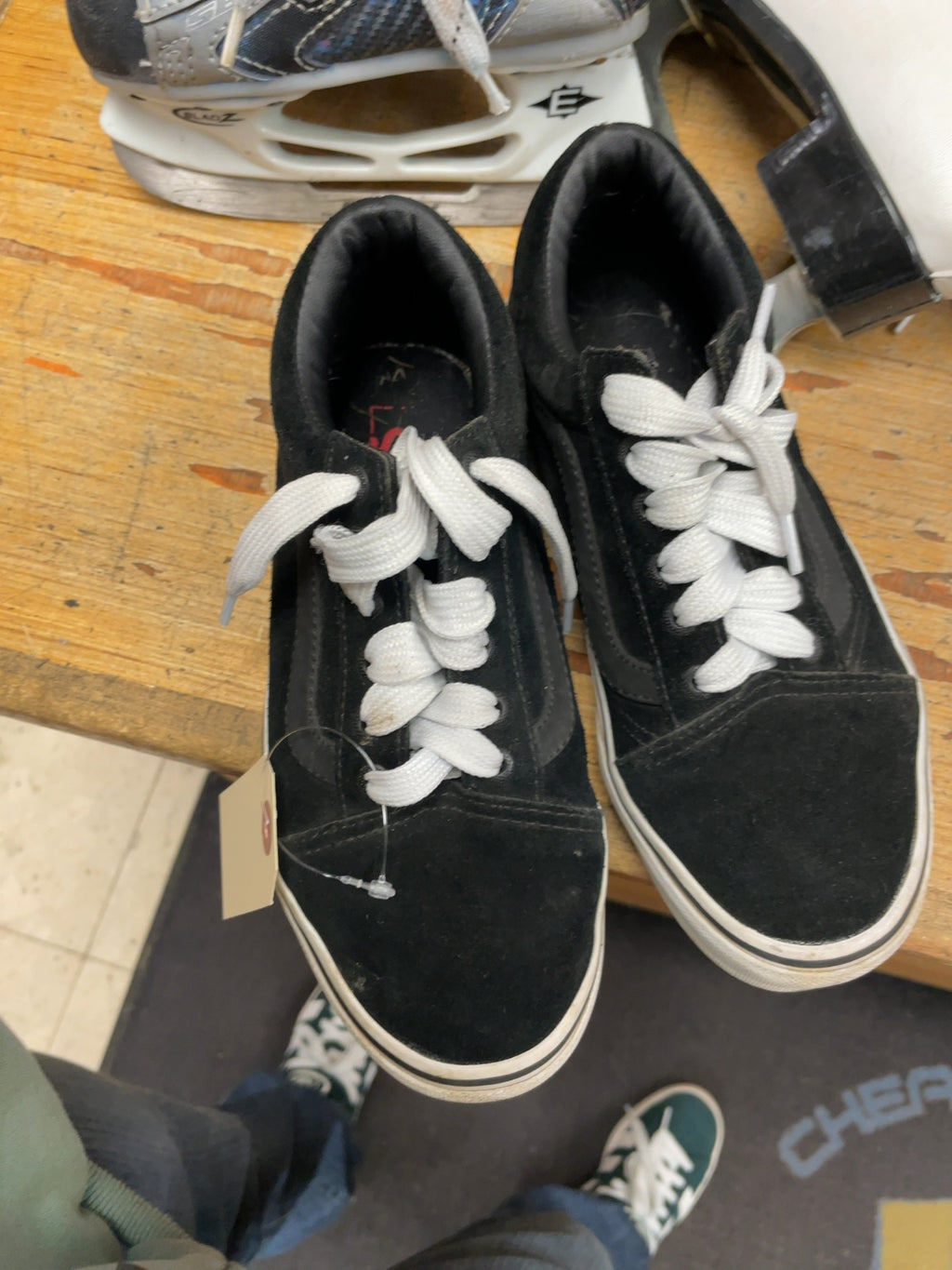 Vans Old Skool Kids 4.0 Black Suede Skate Shoes