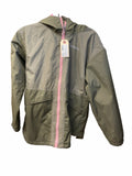 Columbia Hooded Rain Jacket Youth Size L (14/16) Green/Pink