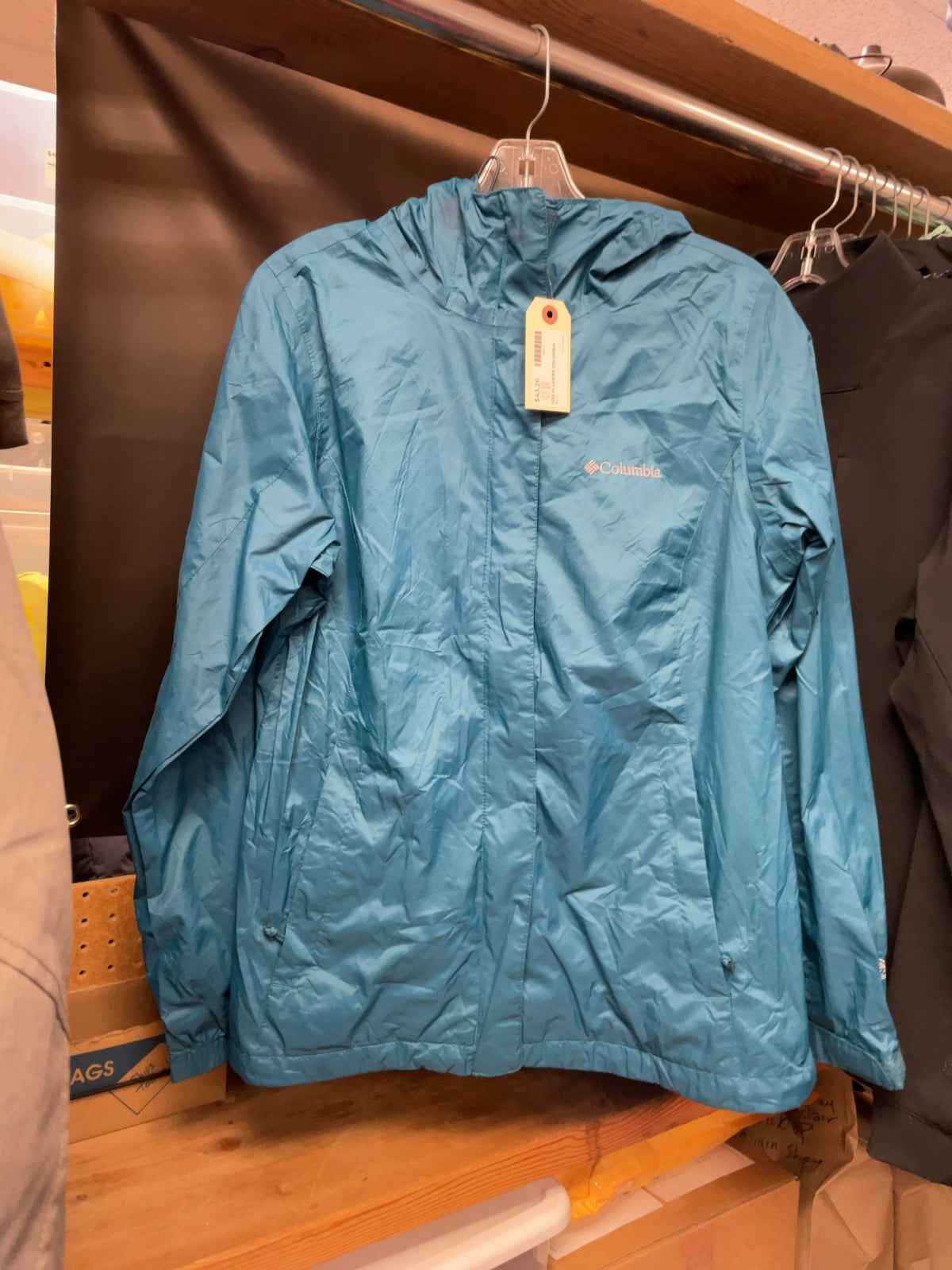 Columbia Omni-Tech Hooded Rain Jacket Size M