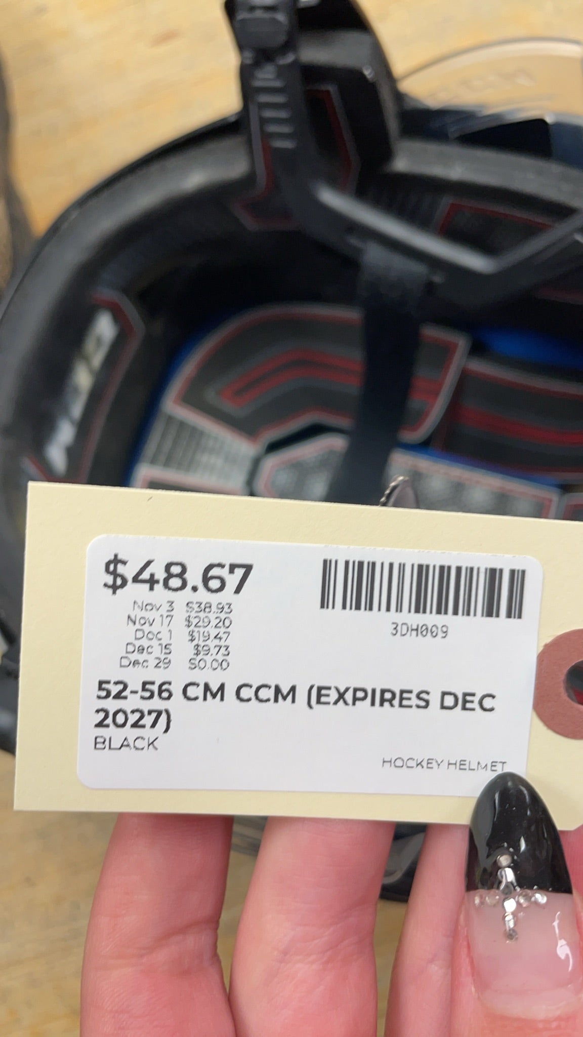 CCM D3O 52-56 cm Hockey Helmet