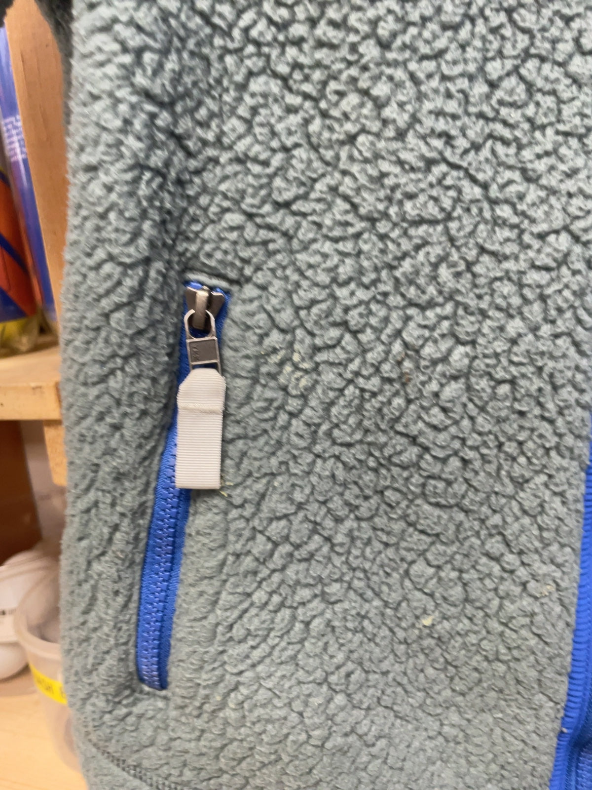 Patagonia Retro Pile Fleece Jacket Size S Grey/Blue