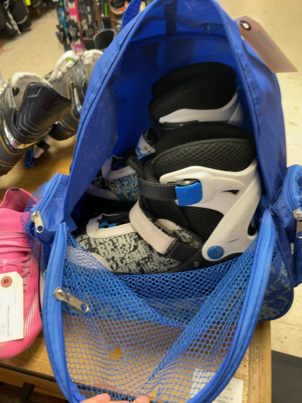 Ultra Wheels Convertible Ice & Inline Skates Size 1-4 With Bag