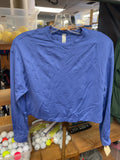 lululemon Size 4 Cropped Long Sleeve Shirt Blue