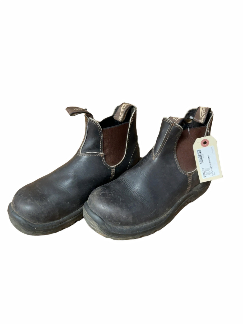 Blundstone CSA Work Boots Size 7.5 Brown Chelsea Boots