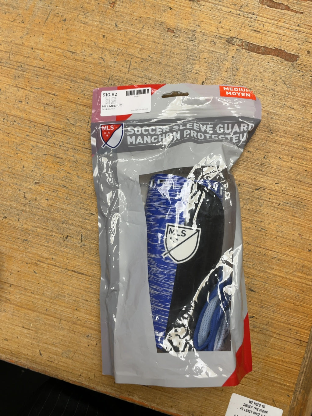 MLS Soccer Sleeve Guard Size M Blue/Black