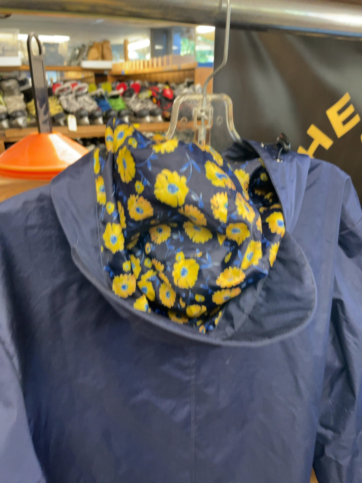 Shoshanna Floral Lined Hooded Rain Jacket Size M